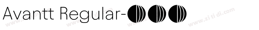 Avantt Regular字体转换